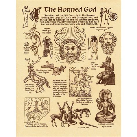 Horned god figure in wicca